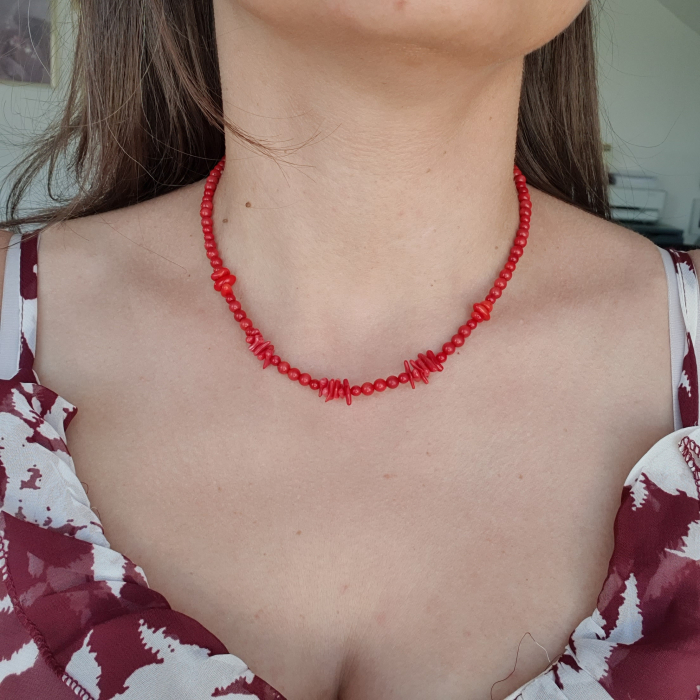 Colier Choker Coral, argint placat cu aur [3]