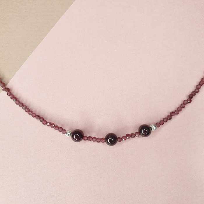 Colier Choker Granat, argint [2]
