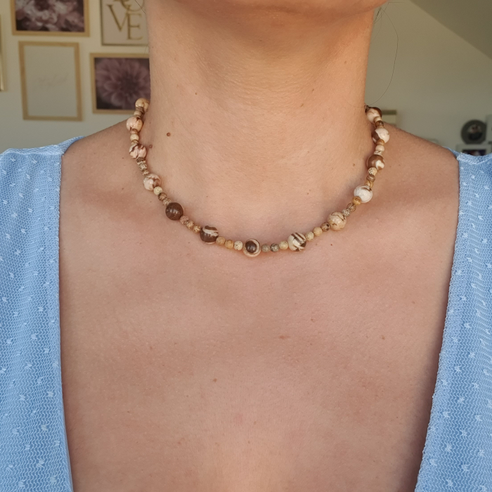 Colier Choker Jasp Peisaj, argint [3]