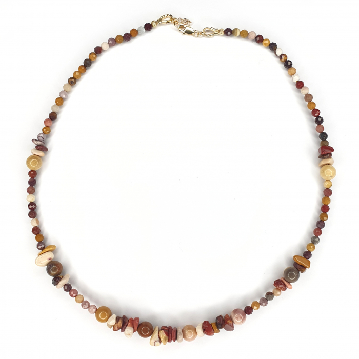 Colier Choker Jasp Mocait, argint placat cu aur [1]