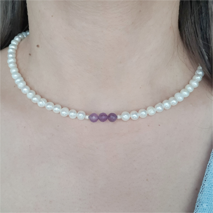 Colier Choker Lily, argint [5]