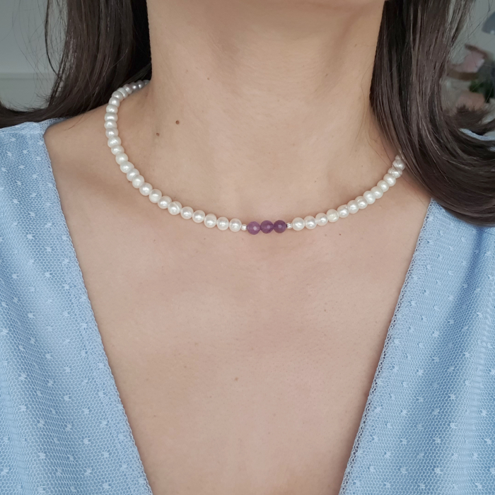 Colier Choker Lily, argint [3]