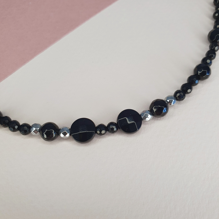 Colier Choker Onix, argint [2]