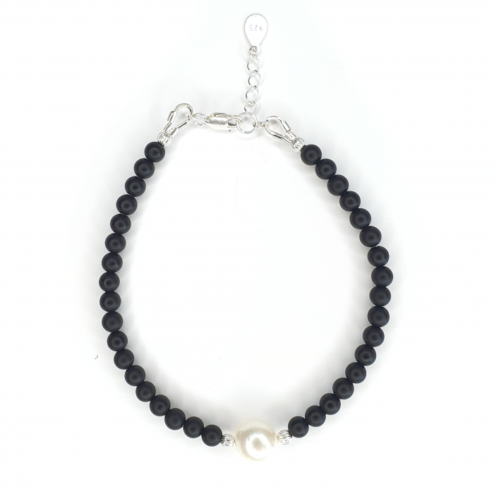 Bratara Choker Onix, argint [2]