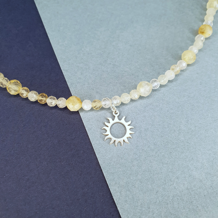 Colier Choker Citrin, argint [2]