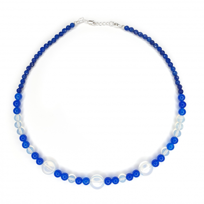 Colier Choker Opalit si Jad, argint [3]