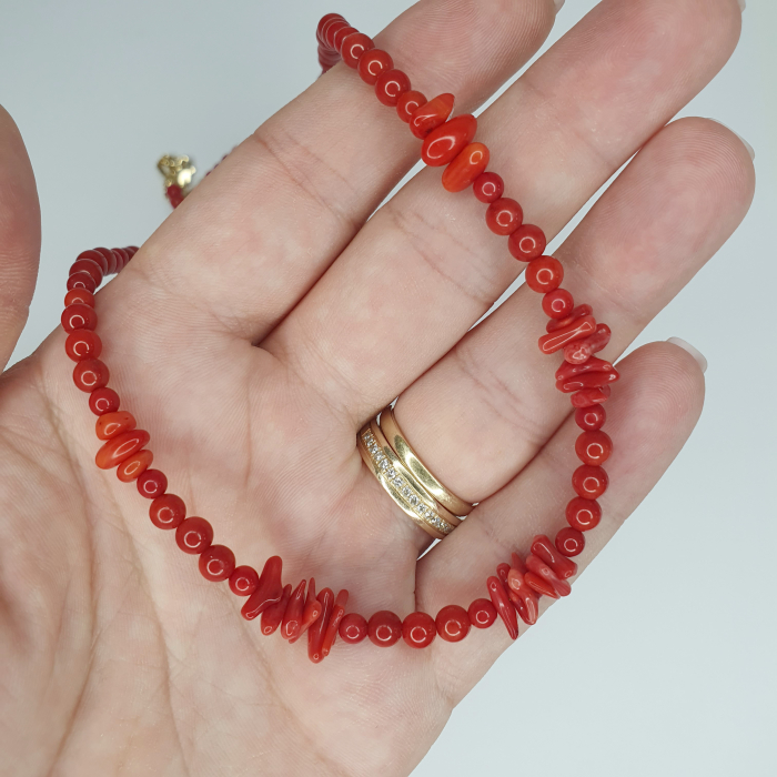 Colier Choker Coral, argint placat cu aur [2]