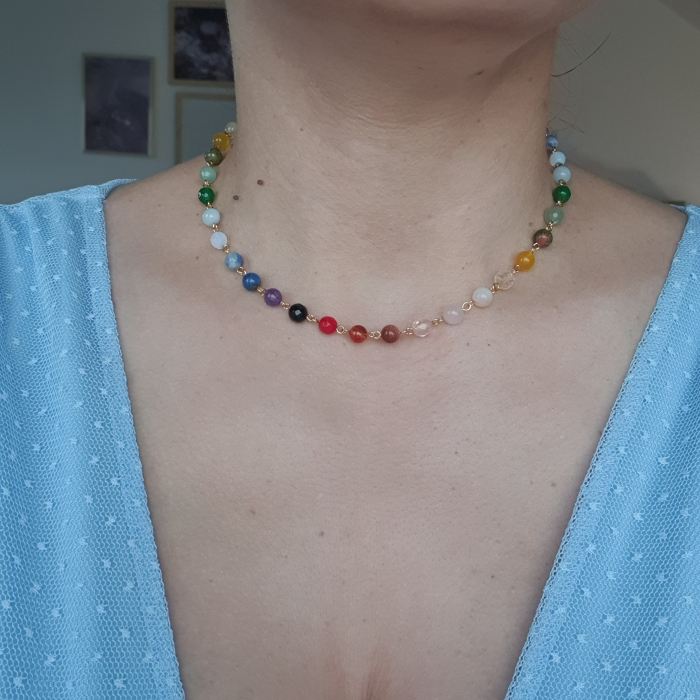 Colier Complet Chakre, argint placat cu aur [3]