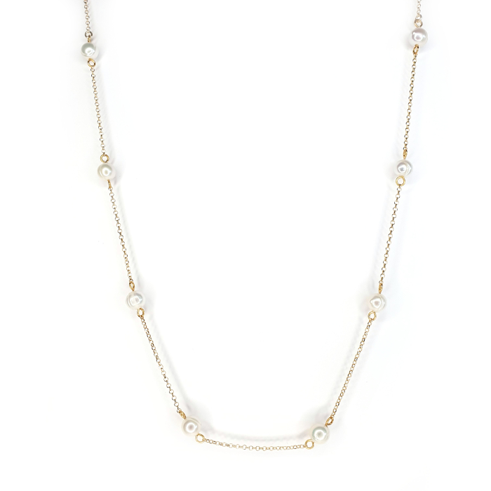 Colier cu perle Ana, argint placat cu aur [4]