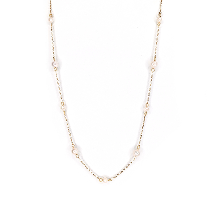 Colier Aurelia cu perle de cultura, argint placat cu aur [5]