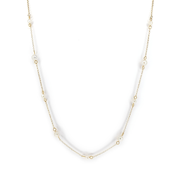 Colier Aurelia cu perle de cultura, argint placat cu aur [3]