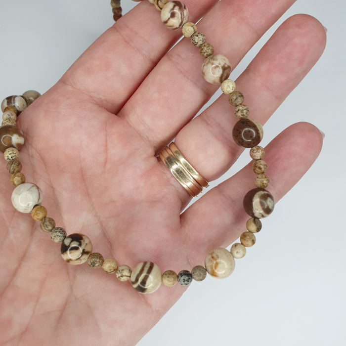 Colier Choker Jasp Peisaj, argint [2]