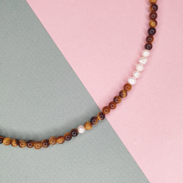 Colier Choker Ochi de tigru, argint [2]