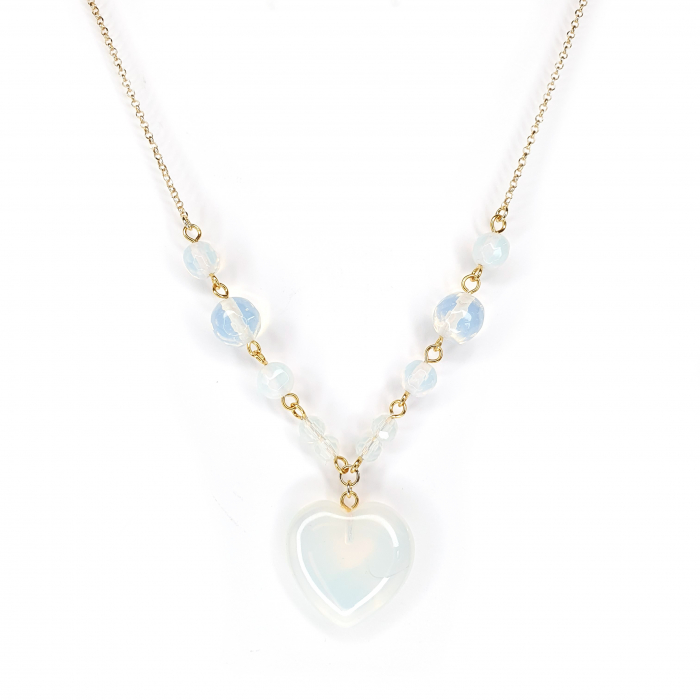 Colier Opalit Heart, argint placat cu aur [2]