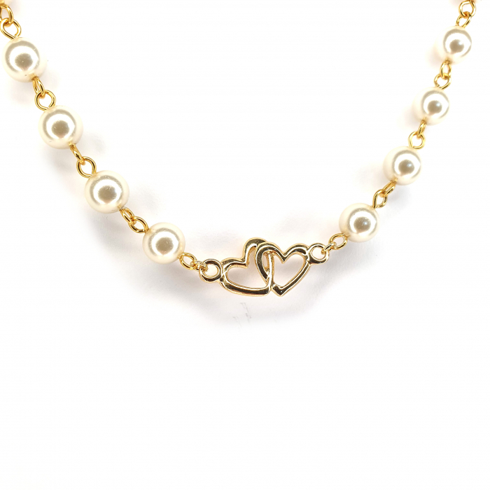 Colier perle Twin Love, argint placat cu aur [3]