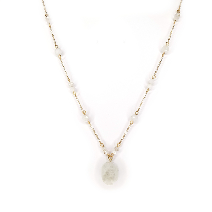 Colier Leona cu Piatra lunii, argint placat cu aur [4]