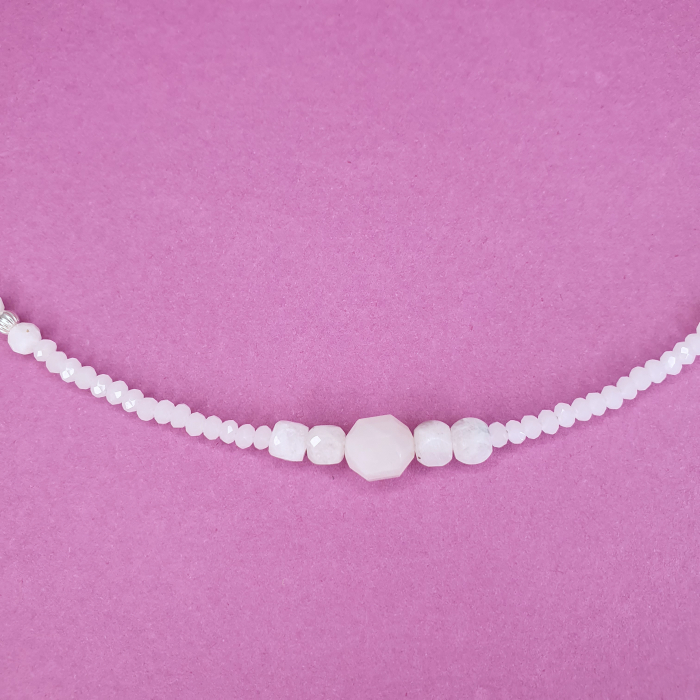 Colier Choker Piatra lunii, argint [4]