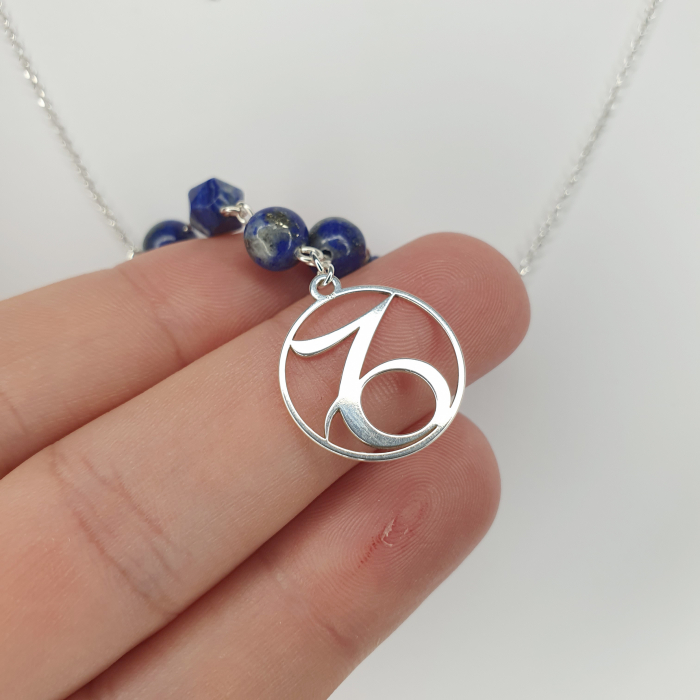 Colier Zodiac Capricorn Lapis Lazuli, argint [2]