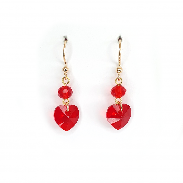 Set colier si cercei Royal Red, argint placat cu aur [2]