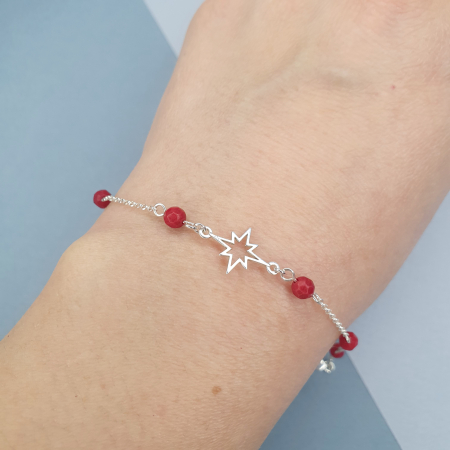 Bratara Anastasia cu pietre Coral, argint [1]