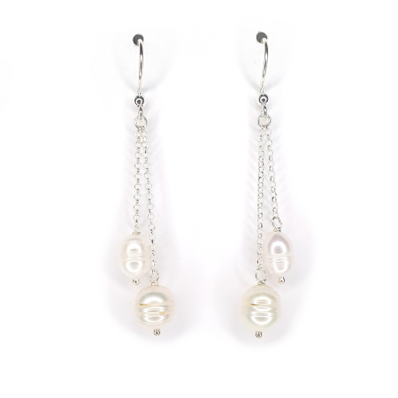 Cercei Lacramioara cu perle de cultura, argint [1]
