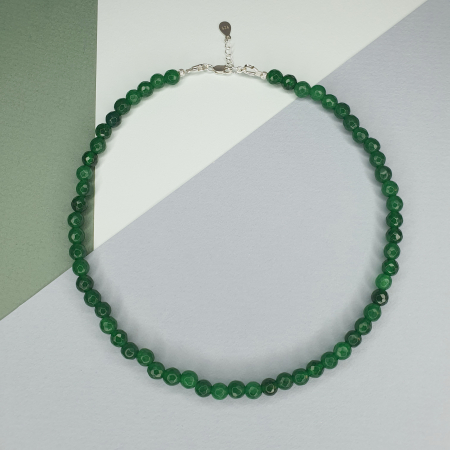 Jad - Colier Choker cu jad Brit, argint