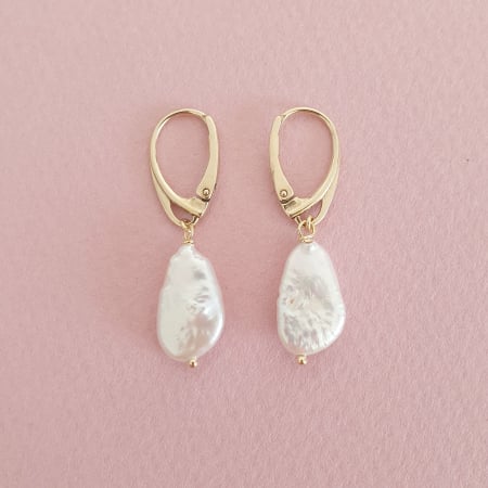 Scorpion - Cercei cu perle Ileana, argint placat cu aur