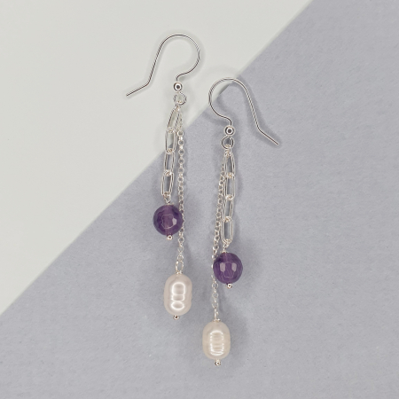 Cercei cu perle Lily, argint [1]