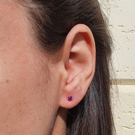 Set cercei Pink Dots, argint [6]