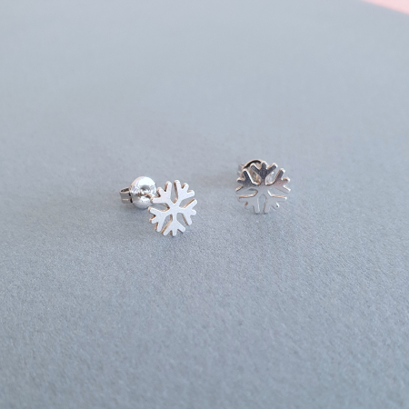 Cercei cu tija Fulg de nea, argint [1]