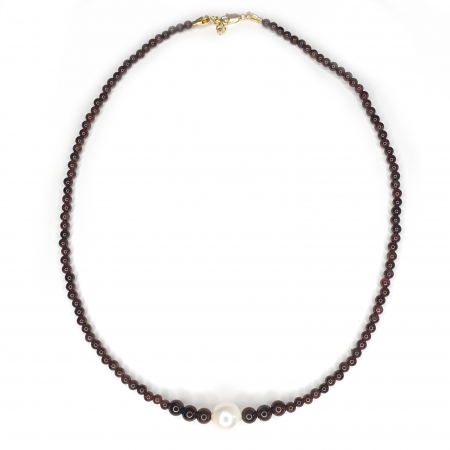 Colier Choker Granat Pearls, argint placat cu aur [1]