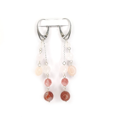 Leu - Cercei Isabela cu pietre cuart, argint