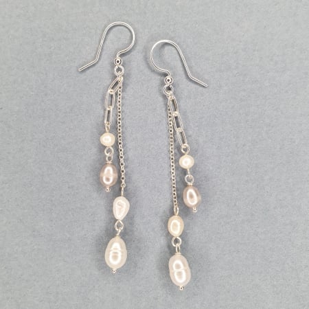 Rac - Cercei Madalina cu perle de cultura, argint