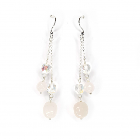 Cercei Pink Pearls, argint [2]
