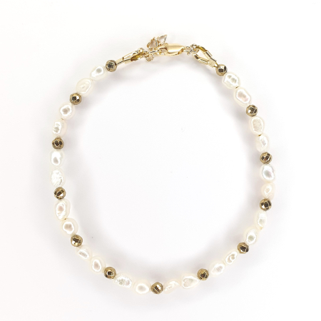 Bratara Miruna cu perle de cultura, argint placat cu aur [2]