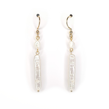 Cercei Florina cu perle de cultura, argint placat cu aur [1]