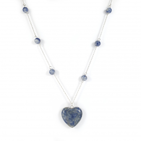 Bijuterii argint - Colier Sodalit Heart, argint