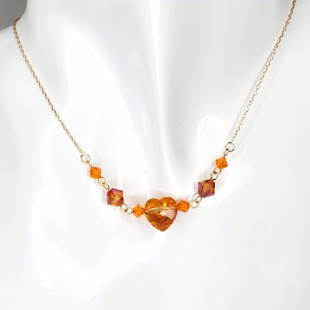 Set colier si cercei Mandarine argint placat cu aur [5]