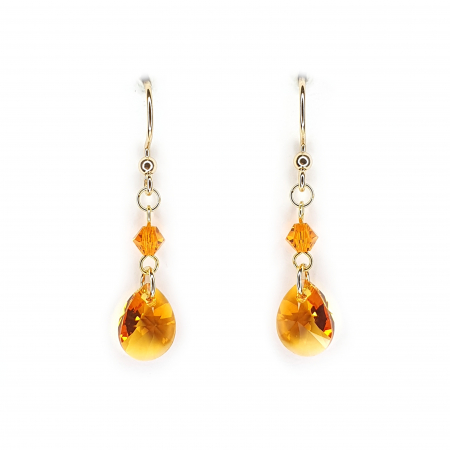Set colier si cercei Mandarine argint placat cu aur [1]
