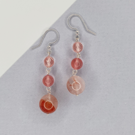 Cercei Lorena cu pietre cuart, argint [1]