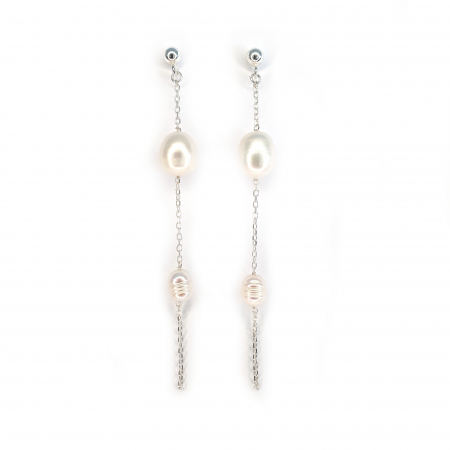 Cercei Long Pearls, argint [1]