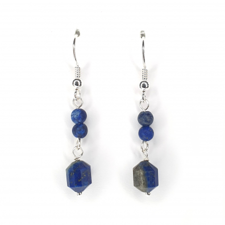 Lapis lazuli - Cercei Lapis Lazuli Heart, argint