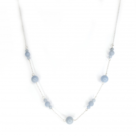 Angelit - Colier Angelit natural Catalina, argint