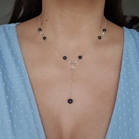 Rac - Colier Ilana cu perle de cultura, argint