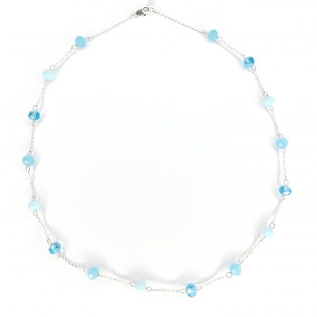 Bijuterii argint - Colier Blue Drops, argint