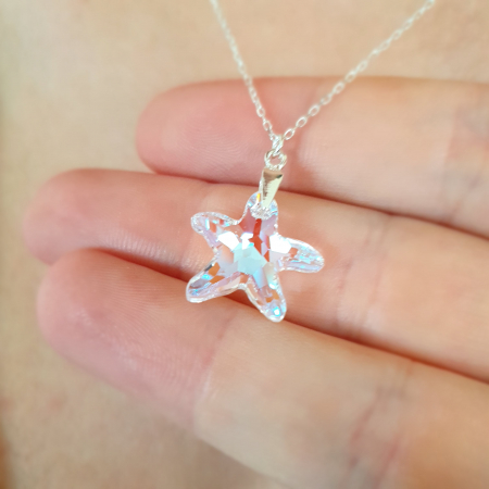 Bridal - Colier Blue Spark Starfish, argint