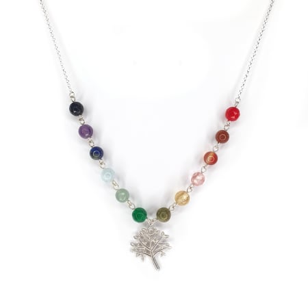 Bijuterii argint - Colier Copacul vietii, colectia Chakre, argint