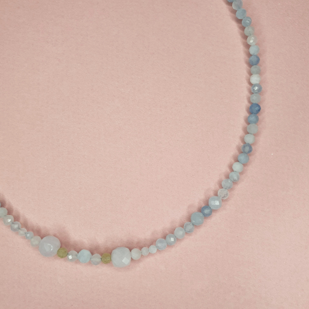 Colier Choker Acvamarin, argint [1]