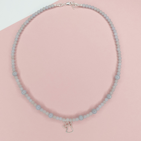 Colier Choker Angelit natural, argint [2]