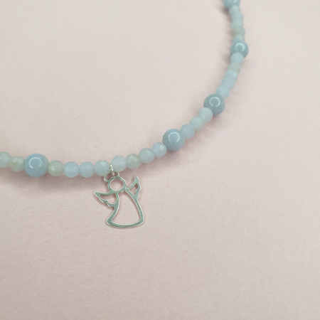 Colier Choker Angelit natural, argint [3]